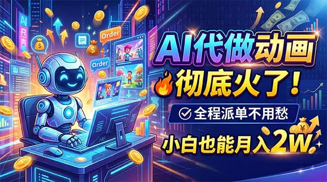 AI代做动画,彻底火了!全程派单不用愁,小白也能月入2W-706资源网