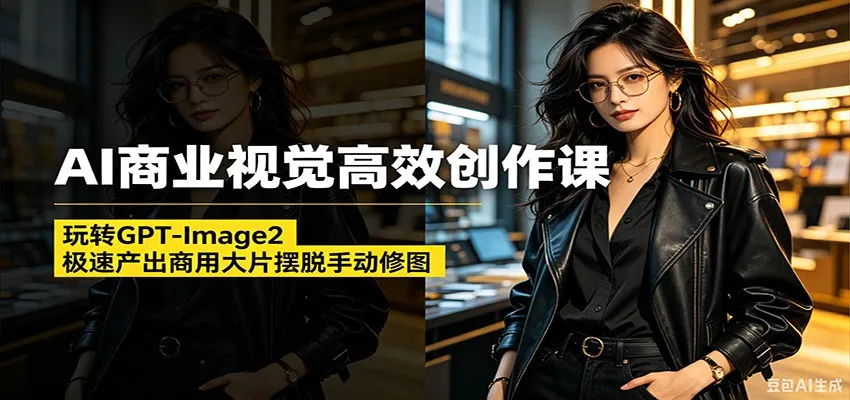 AI商业视觉高效创作课：玩转GPT-Image2，极速产出商用大片摆脱手动修图(更新)-706资源网