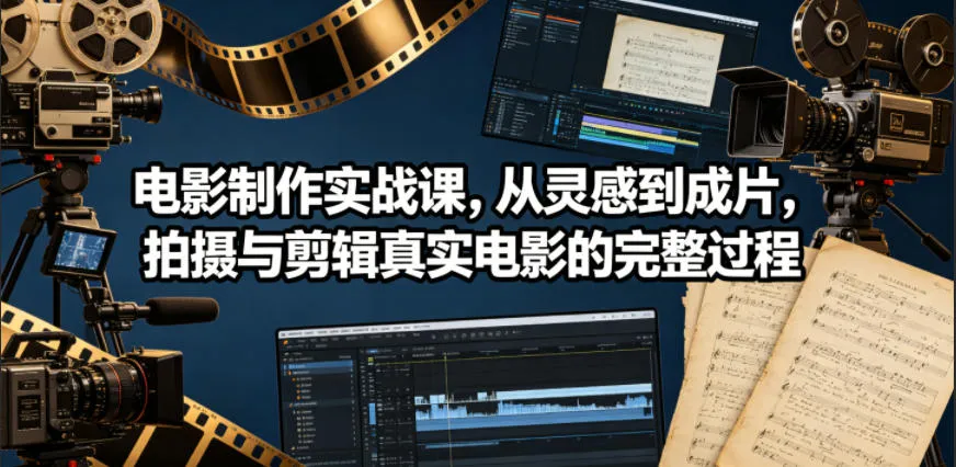 电影制作实战课，从灵感到成片，拍摄与剪辑真实电影的完整过程【原创双语字幕】-706资源网