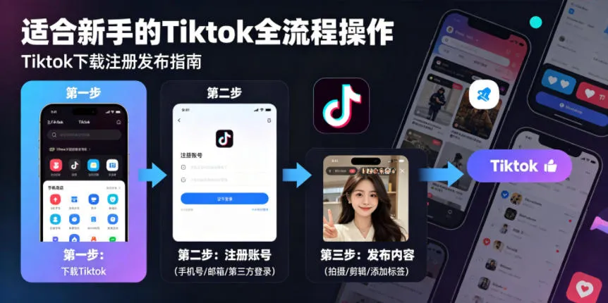Tiktok下载注册发布，适合新手的Tiktok全流程操作-706资源网