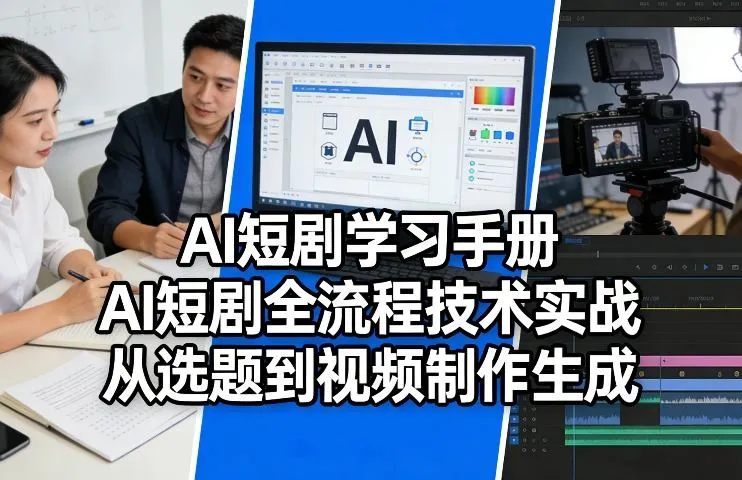 AI短剧学习手册，AI短剧全流程技术实战，从选题到视频制作生成-706资源网