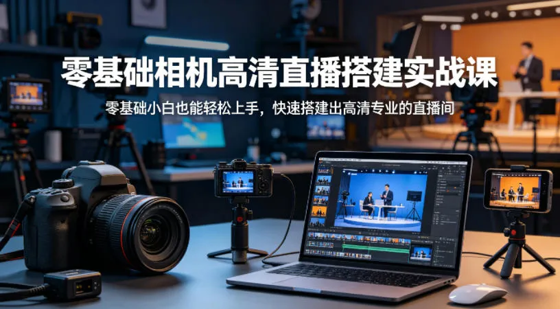 零基础相机高清直播间搭建实战课，小白也能轻松上手，快速搭建出高清专业的直播间-706资源网