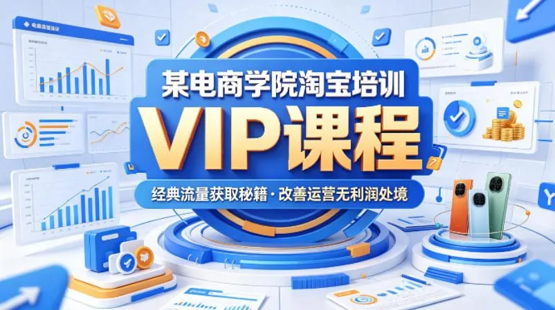 某电商学院淘宝培训VIP课程，各种经典有用的流量获取秘籍，改善运营产品没利润的处境(2026年5月)-706资源网