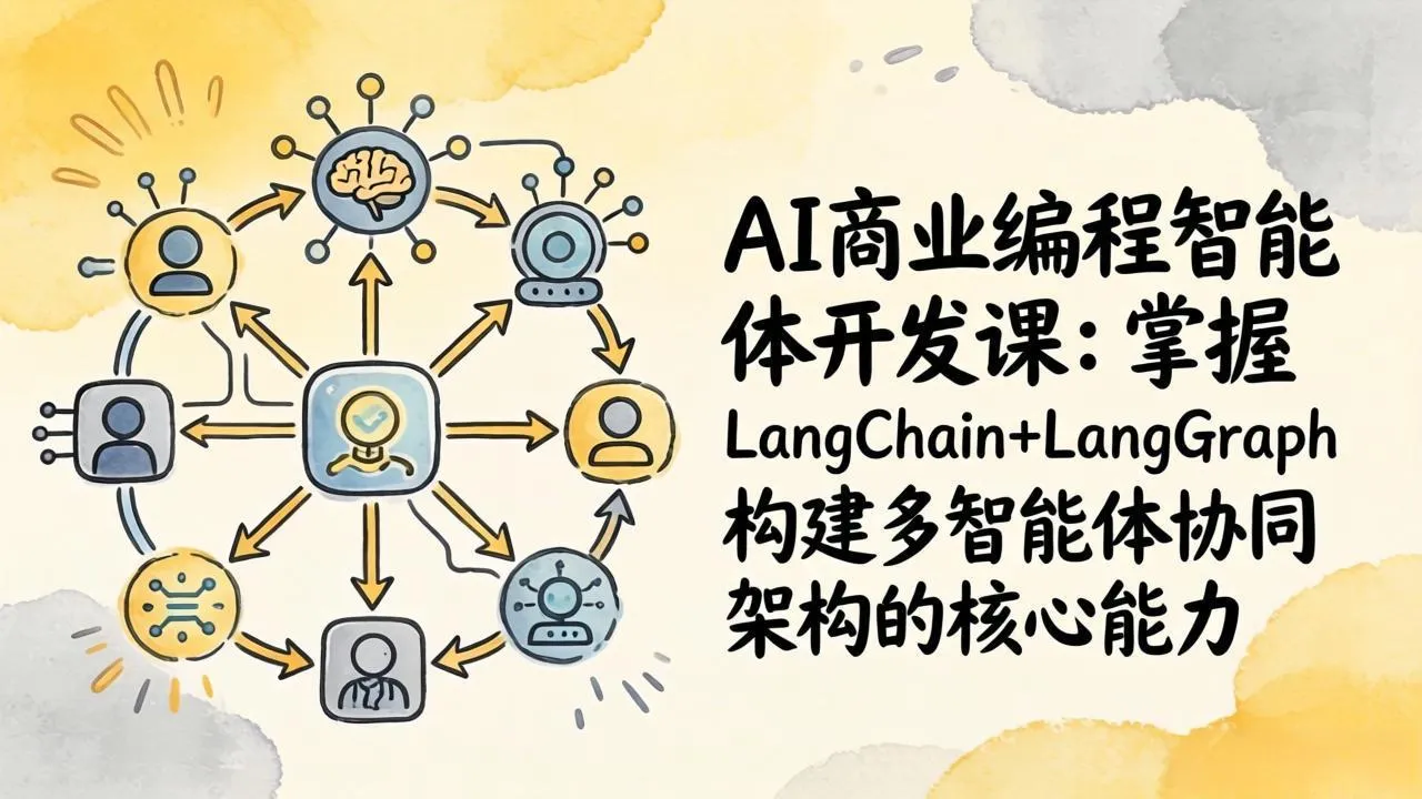 AI商业编程智能体开发课：掌握LangChain+LangGraph构建多智能体协同架构的核心能力-706资源网