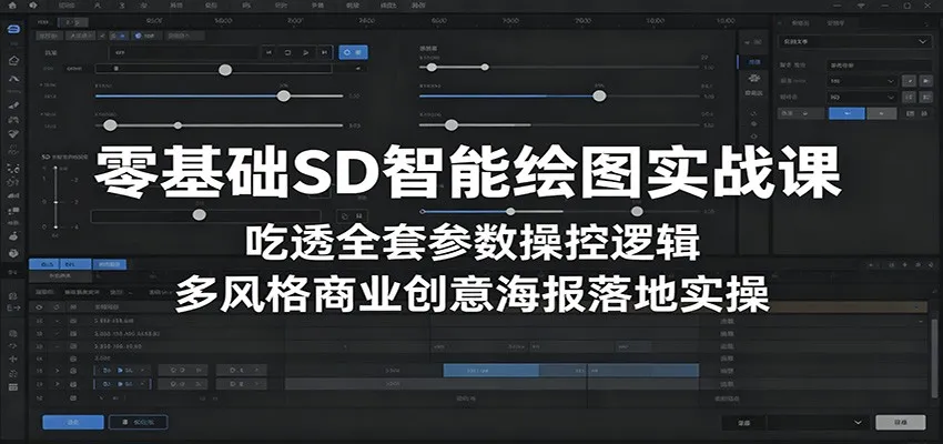 零基础SD智能绘图实战课：吃透全套参数操控逻辑，多风格商业创意海报落地实操-706资源网