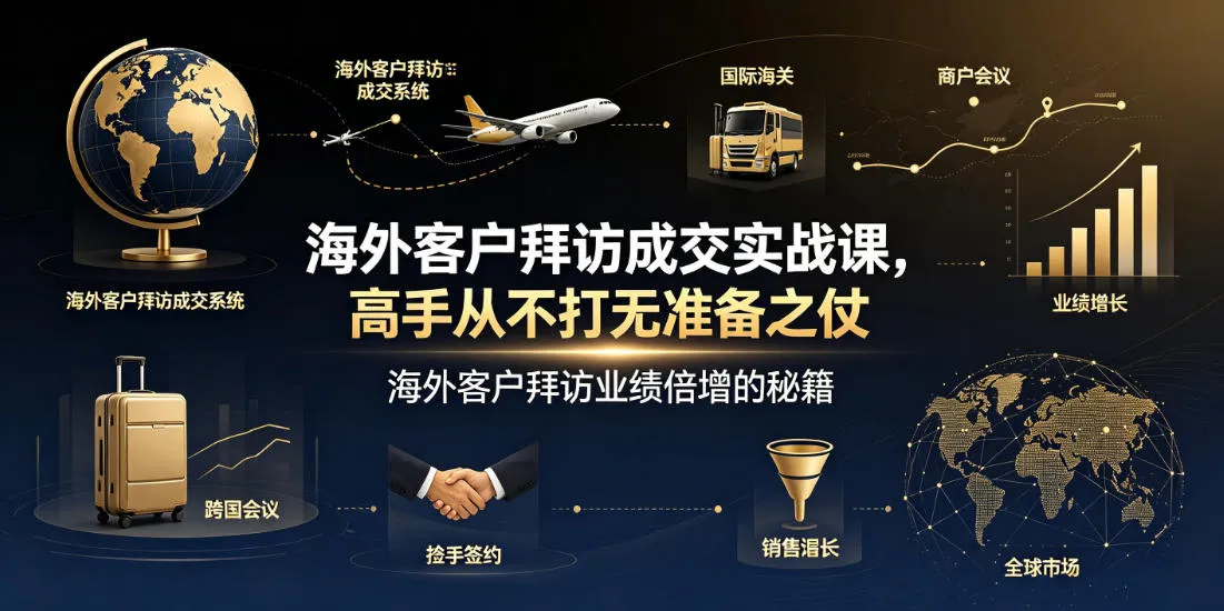 海外客户拜访成交实战课,高手从不打无准备之仗,海外客户拜访业绩倍增的秘籍-706资源网