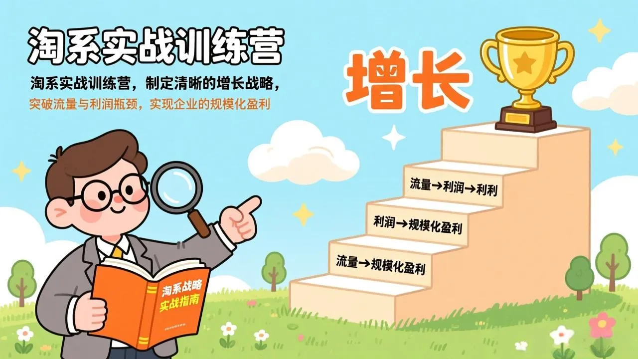 淘系实战训练营，制定清晰的增长战略，突破流量与利润瓶颈，实现企业的规模化盈利-706资源网