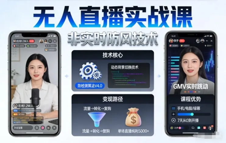 宝子哥无人直播实战课，非实时防风技术，聚焦抖音快手等平台直播带货，轻松开启直播变现之路(更新2026年5月02日)-706资源网