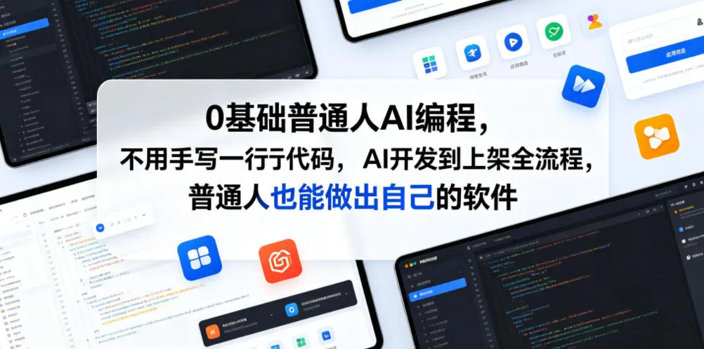 0基础普通人AI编程,不用手写一行代码,AI开发到上架全流程,普通人也能做出自己的软件-706资源网
