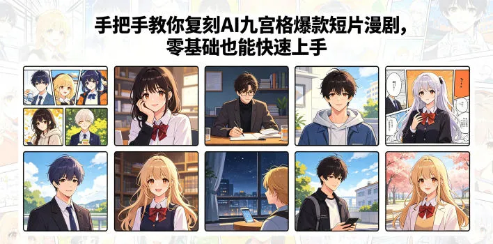 手把手教你复刻AI九宫格爆款短片漫剧，零基础也能快速上手-706资源网