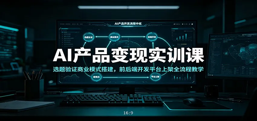 AI产品变现实训课:选题验证商业模式搭建,前后端开发平台上架全流程教学-706资源网