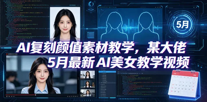 AI复刻颜值素材教学，某大佬5月最新AI美女教学视频，内含4月好物复刻教学-706资源网
