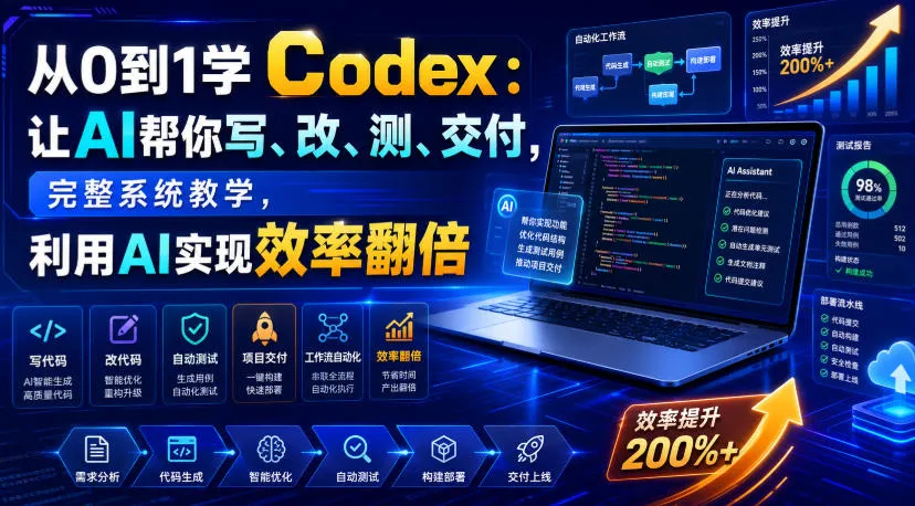 从0到1学Codex：让AI帮你写、改、测、交付，完整系统教学，利用AI实现效率翻倍（更新0918）-706资源网