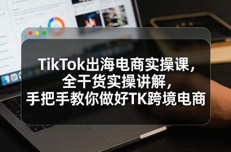 TikTok出海电商实操课，全干货实操讲解，手把手教你做好TK跨境电商-706资源网