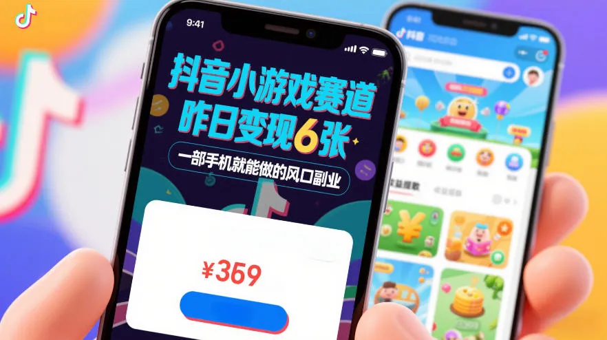 抖音小游戏赛道，昨日变现600+，零基础一部手机就能做的风口副业【揭秘】-706资源网