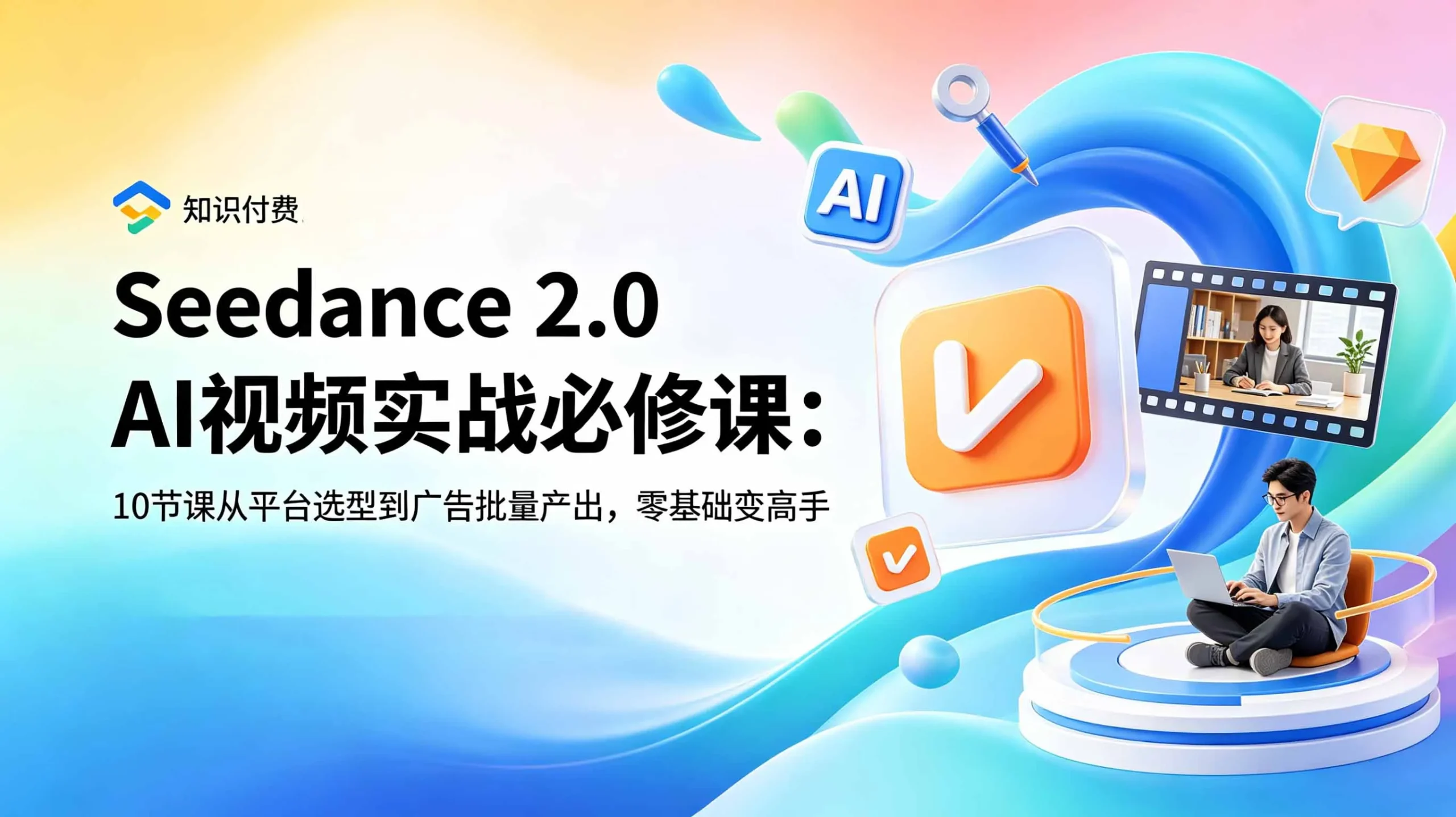 Seedance 2.0 AI视频实战必修课：10节课从平台选型到广告批量产出，零基础变高手-706资源网