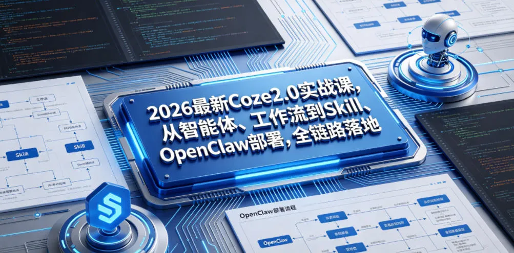 2026最新Coze2.0实战课,从智能体、工作流到Skill、OpenClaw部署,全链路落地-706资源网
