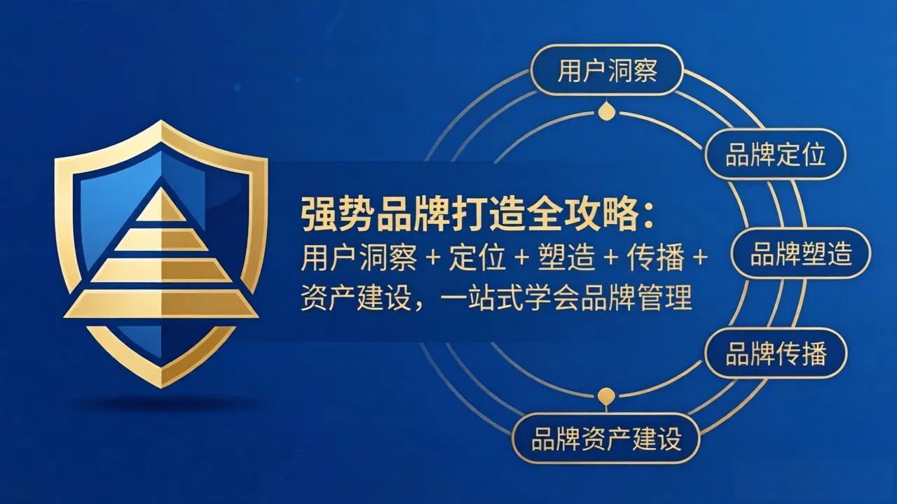 强势品牌打造全攻略：用户洞察 + 定位 + 塑造 + 传播 + 资产建设，一站式学会品牌管理-706资源网