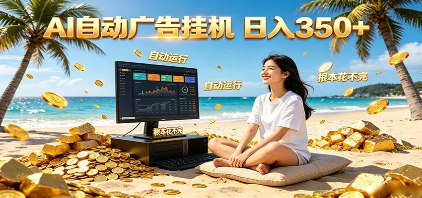 AI自动广告挂机 日入350+ 真正做到躺赚式变现,根本花不完!-706资源网