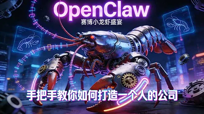 OpenClaw，小龙虾-从产品到爆款的成长之路，手把手教你如何打造一个人的公司-706资源网