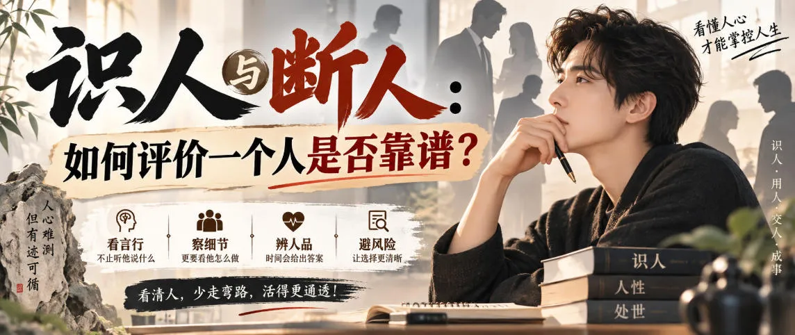 付费文章:识人与断人:如何评价一个人是否靠谱? 付费文章:识人与断人:如何评价一个人是否靠谱?
