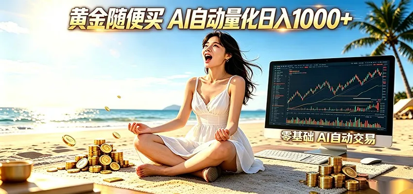 黄金随便买?AI自动外汇量化交易 在家当皇帝 日入1000+-706资源网