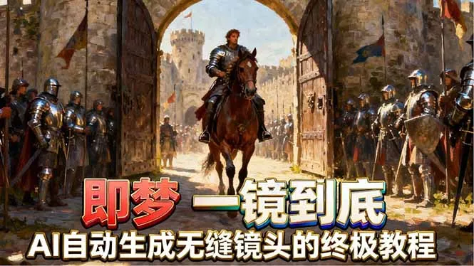 即梦AI一镜到底终极教程，智能补帧+运镜技巧，AI自动生成无缝丝滑长镜头高效出片-706资源网