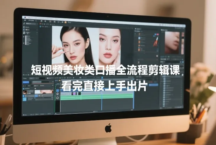 短视频美妆类口播全流程剪辑课，看完直接上手出片-706资源网