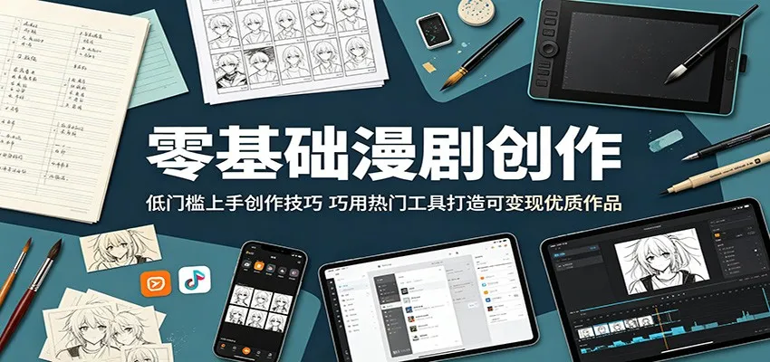 零基础漫剧创作：低门槛上手创作技巧，巧用热门工具打造可变现优质作品-706资源网