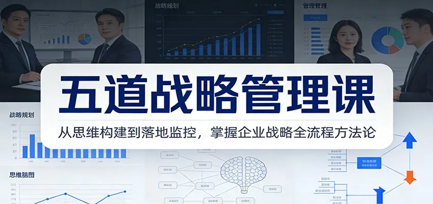五道战略管理课：从思维构建到落地监控，掌握企业战略全流程方法论-706资源网