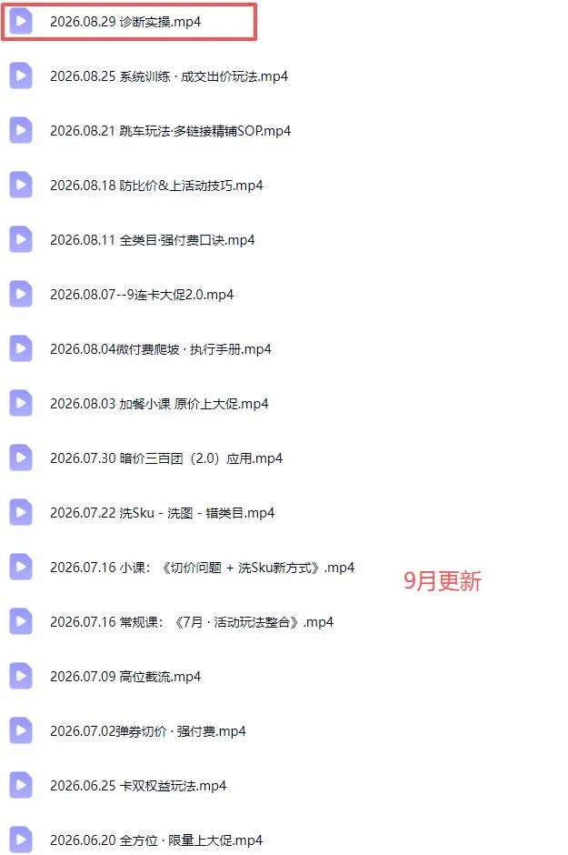 (20158期)拼多多实战特训营(更新26年0831):不管是新手入门或老商家冲量,都有实操方法,跟着学,少走弯路-706资源网