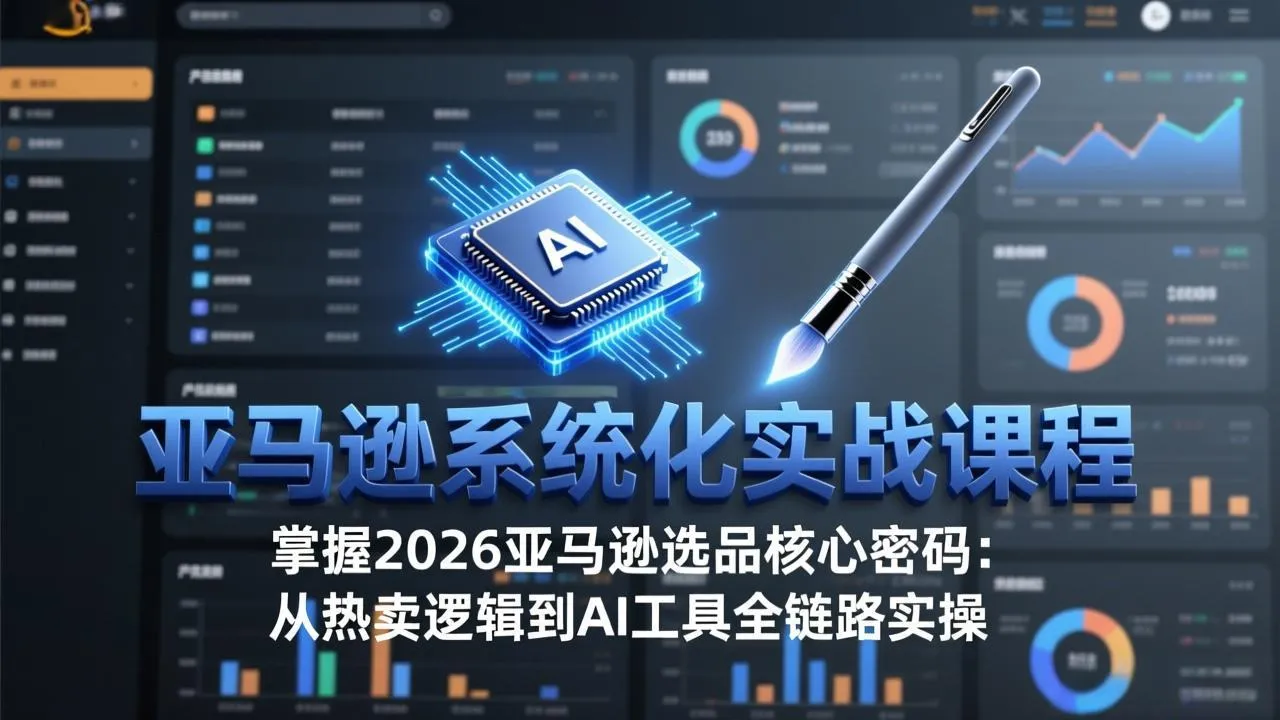 亚马逊系统化实战课-更新3月：2026最新选品方法论，从热卖原因分析到AI作图，提升选品成功率-706资源网