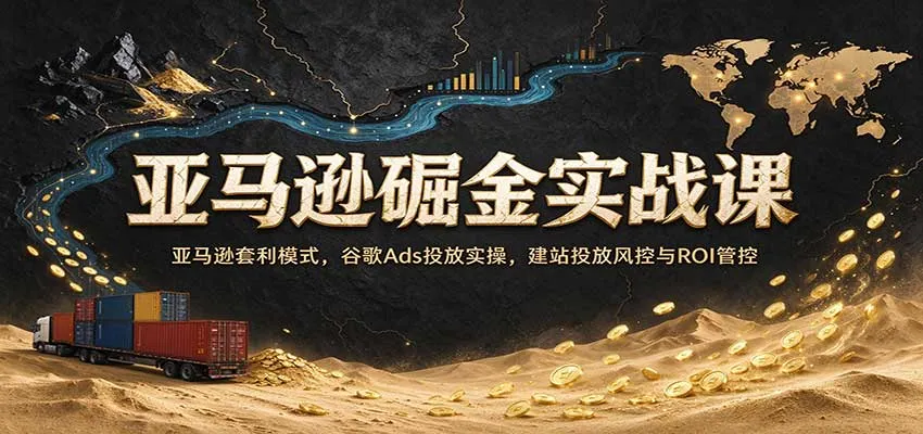 亚马逊掘金实战课：亚马逊套利模式，谷歌Ads投放实操，建站投放风控与ROI管控-706资源网