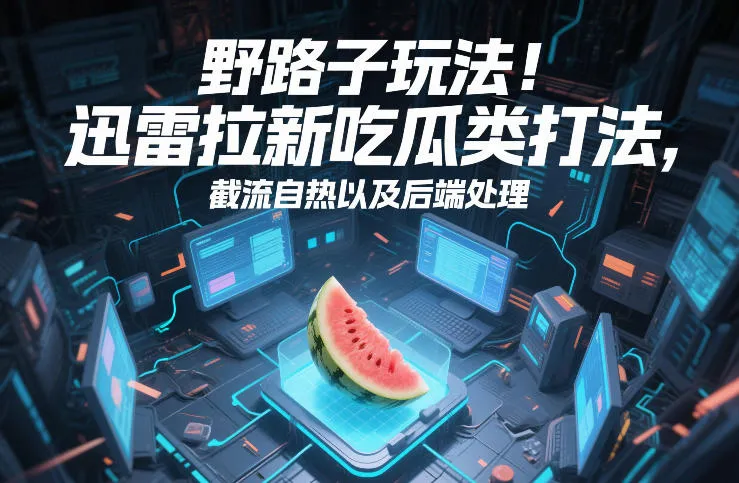 野路子玩法！迅雷拉新吃瓜类打法，截流自热以及后端处理-706资源网