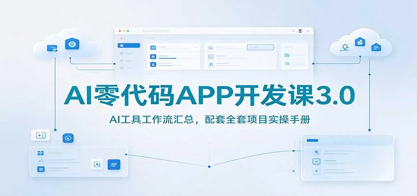 AI零代码APP开发课3.0：AI工具工作流汇总，配套全套项目实操手册-706资源网
