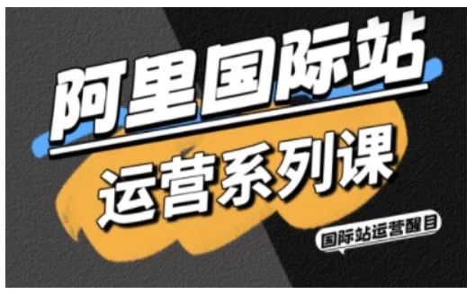 阿里国际站运营系列课，涵盖精准引流、直通车与全站推实战SOP，搭配AI效率工具包与高阶增长玩法(更新)-706资源网
