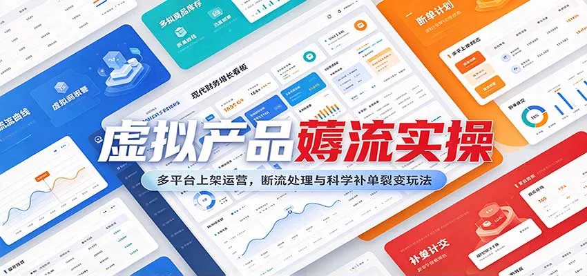虚拟产品薅流实操：多平台上架运营，断流处理与科学补单裂变玩法-706资源网