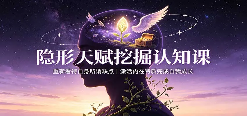 隐形天赋挖掘认知课：重新看待自身所谓缺点，激活内在特质完成自我成长-706资源网