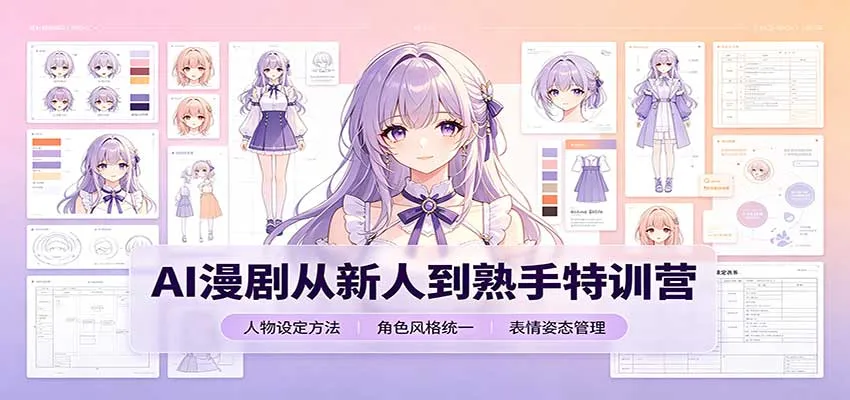 AI漫剧从新人到熟手特训营：剧本分镜创作，提示词模板，人物设定与工具资源-706资源网