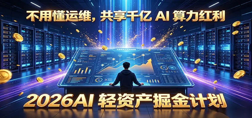 不用懂运维,共享千亿 AI 算力红利,2026AI 轻资产掘金计划-706资源网