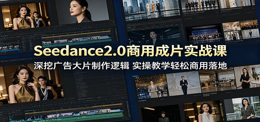 Seedance2.0商用成片实战课：深挖广告大片制作逻辑，实操教学轻松商用落地-706资源网