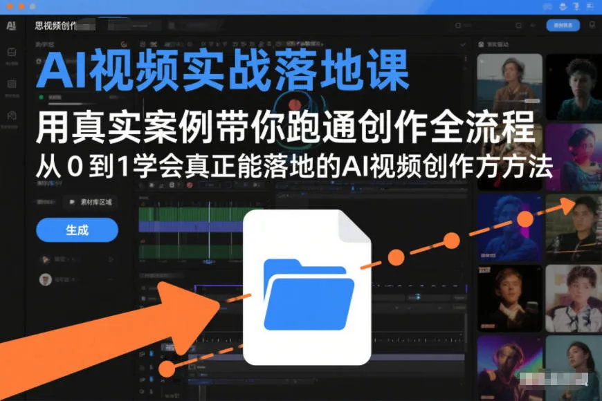 AI视频实战落地课，用真实案例带你跑通创作全流程，从0到1学会真正能落地的AI视频创作方法-706资源网