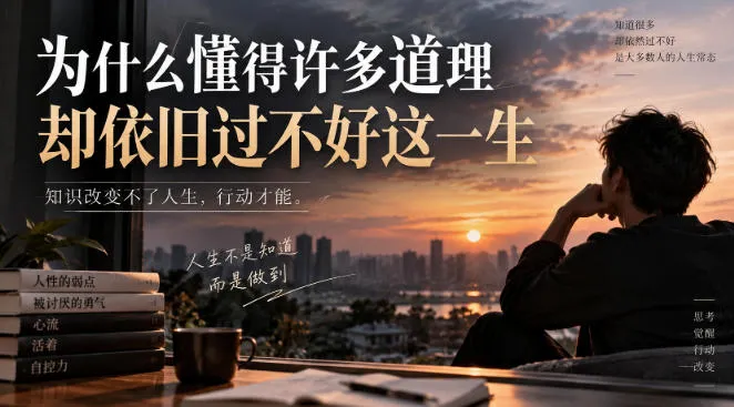 某社群精选文:为什么懂得许多道理却依旧过不好这一生?-706资源网