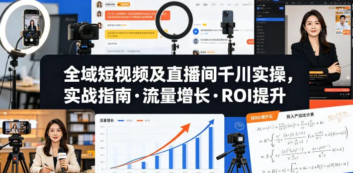 全域短视频及直播间千川实操,实战指南·流量增长·ROI提升(更新)-706资源网