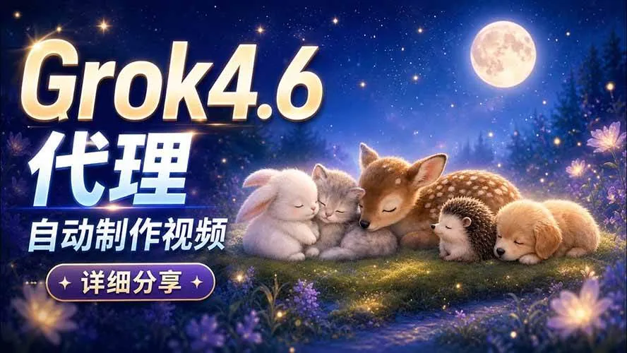 (20560期)Grok 4.6 代理自动制作视频!从提示词到成片全流程详细分享|AI Agent 实操分享-706资源网