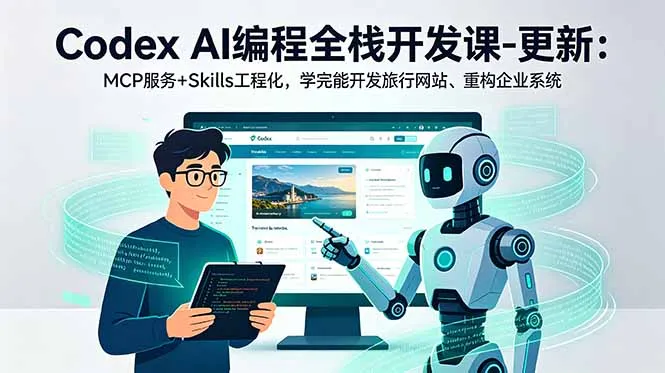 Codex AI编程全栈开发课-更新：MCP服务+Skills工程化，学完能开发旅行网站、重构企业系统-706资源网