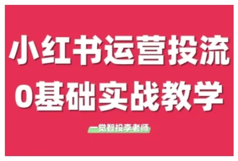小红书运营投流，小红书广告投放从0到1的实战课，学完即可开始投放(更新26年)-706资源网