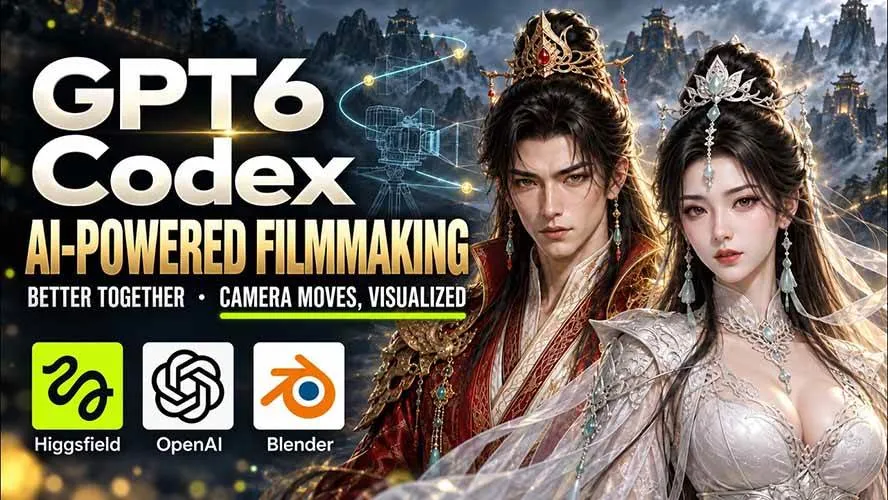 (20561期)GPT-6 Astra×Codex高智能制作视频!联手Higgsfield,运镜可视化实战-706资源网