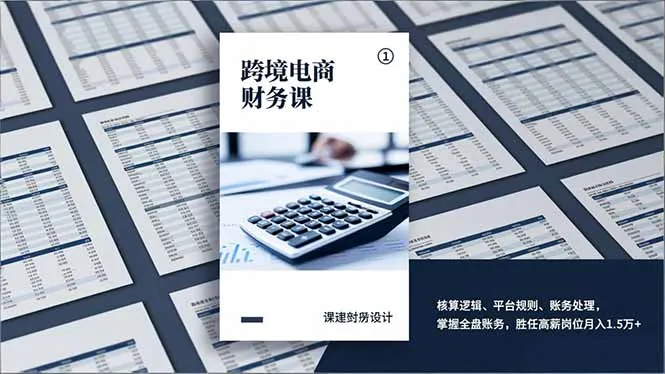 跨境电商财务课，核算逻辑、平台规则、账务处理，掌握全盘账务，胜任高薪岗位月入1.5万+-706资源网