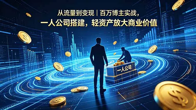 从流量到变现|百万博主实战,一人公司搭建,轻资产放大商业价值-706资源网